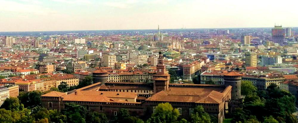 panorama sulla città visto dalla torre Branca